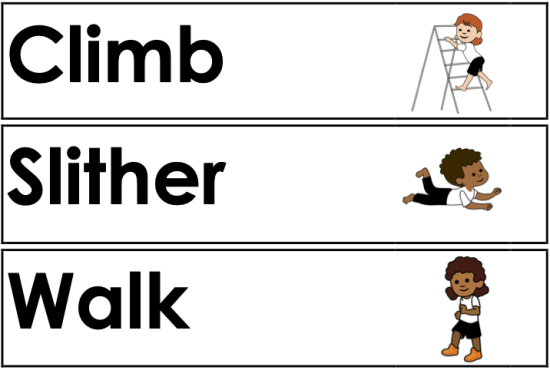 Flashcards - Climb Slither Walk