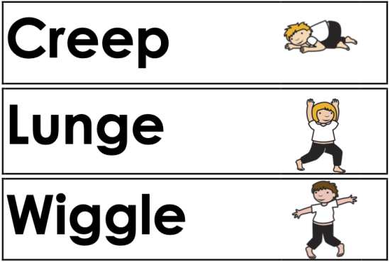 Flashcards - Wiggle Creep Lunge